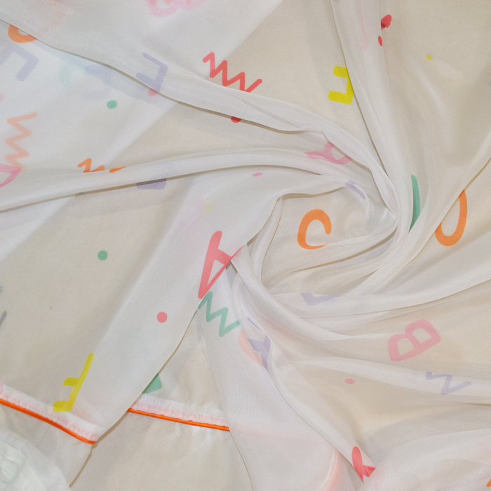 Perdea Velaria voal litere multicolore, 480x160 cm [2]
