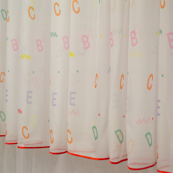 Perdea Velaria voal litere multicolore, 480x160 cm [3]