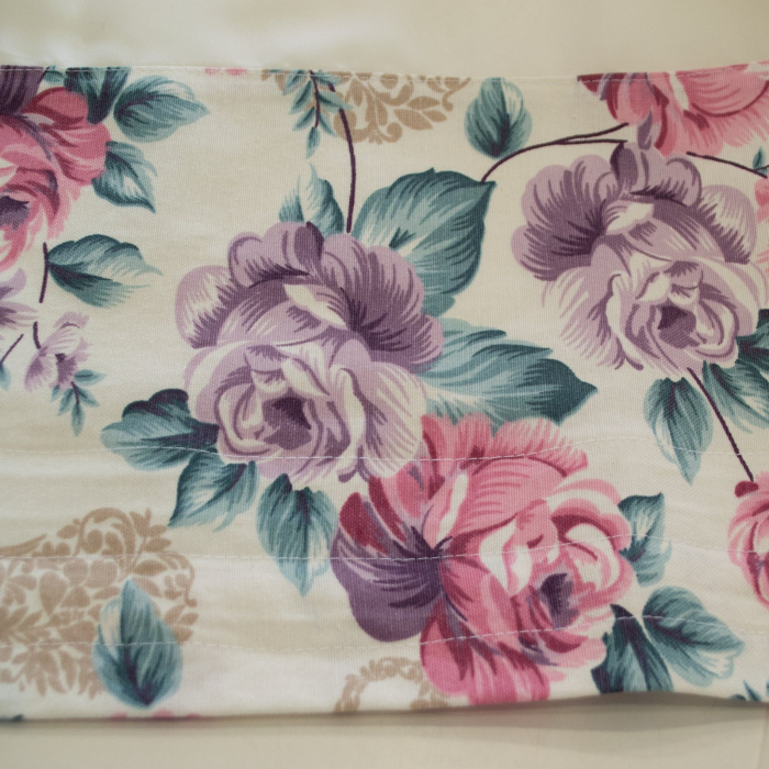 Perdea Velaria in ivoire cu flori roz, 160 x 170 cm [5]