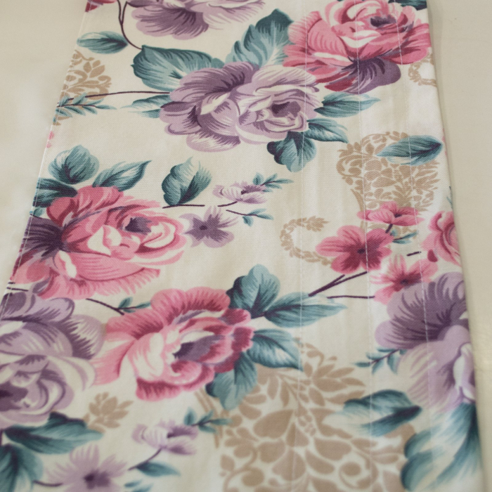 Perdea Velaria in ivoire cu flori roz, 160 x 170 cm [2]