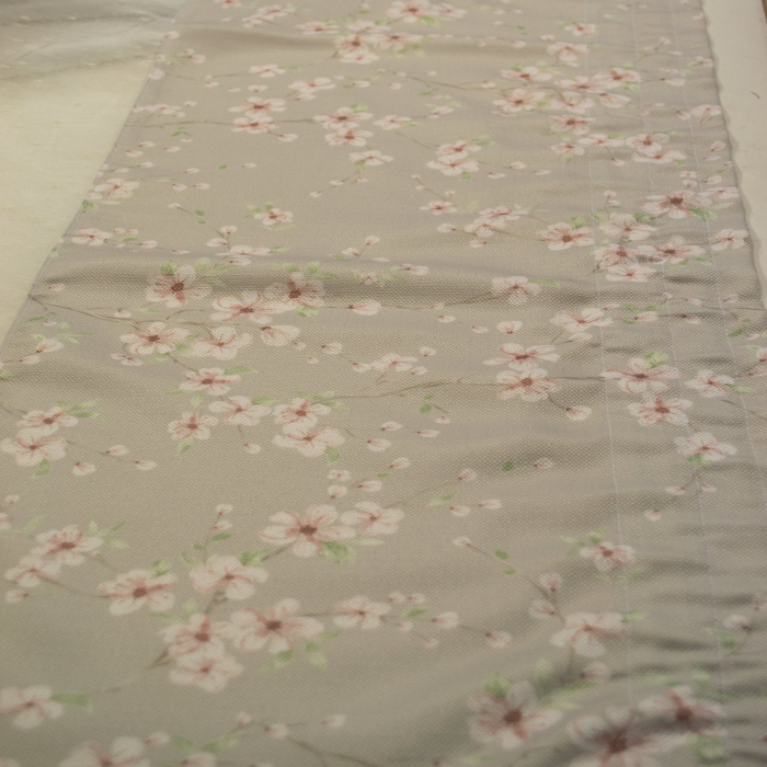 Perdea Velaria ploita ivoire cu flori, 300x140 cm [4]