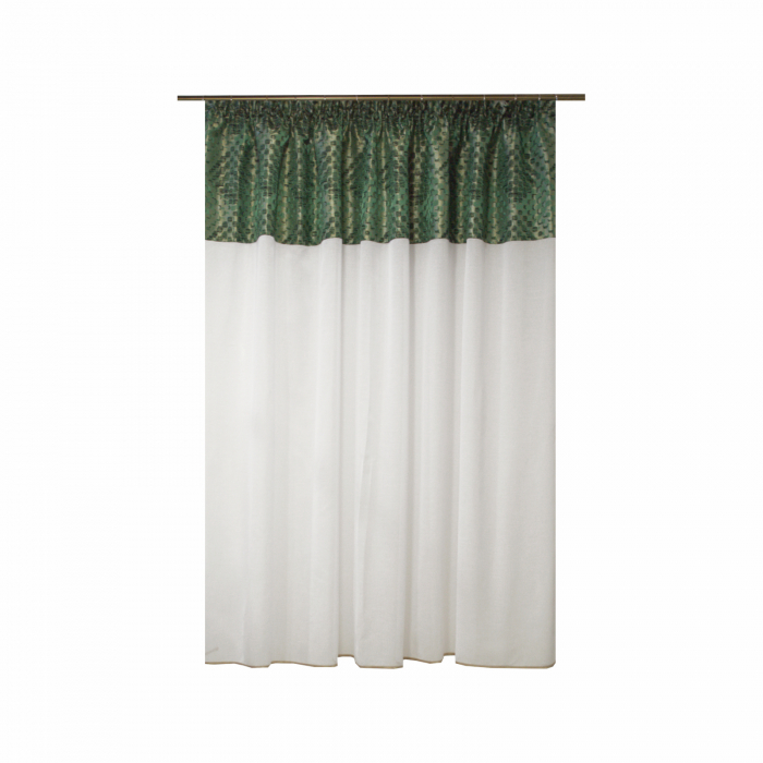Perdea Velaria in alb cu verde, 200x155 cm [1]