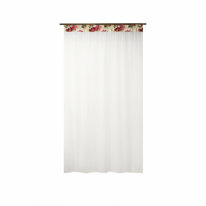 Perdea Velaria bamboo alb cu flori, 145x195 cm [1]