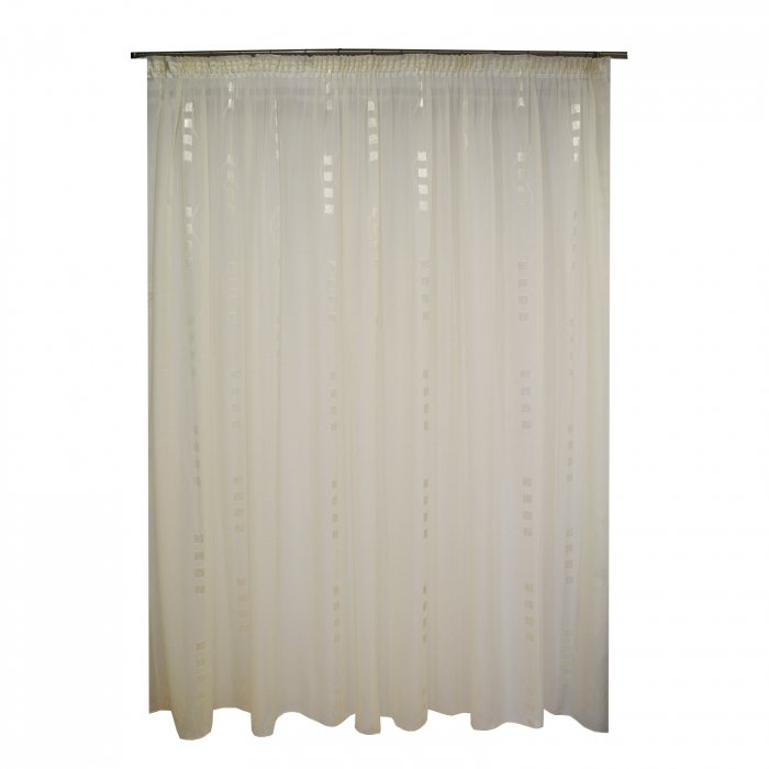 Perdea Velaria voal unt cu patrate verticale, 380x245 cm [3]
