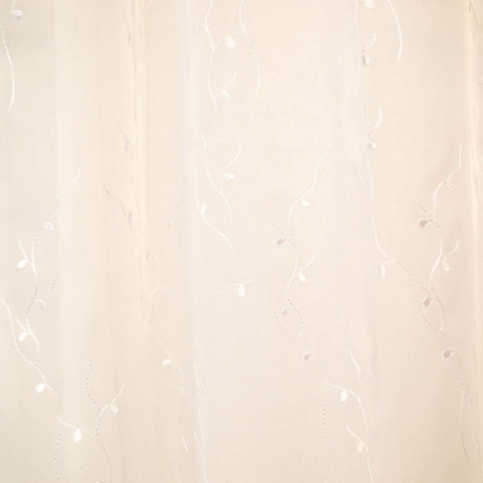 Perdea Velaria voal simplu alb brodat, 100x245 cm [2]