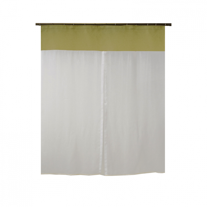 Perdea Velaria bamboo alb si verde brotacel, 135x150 cm [2]