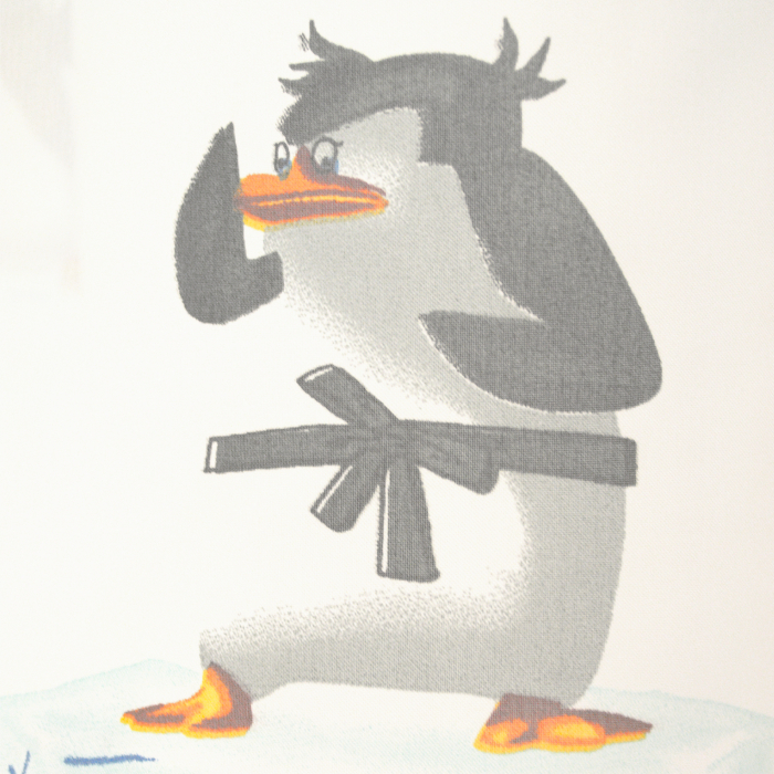 Perdea Velaria voal alb cu pinguini, 440x155 cm [2]