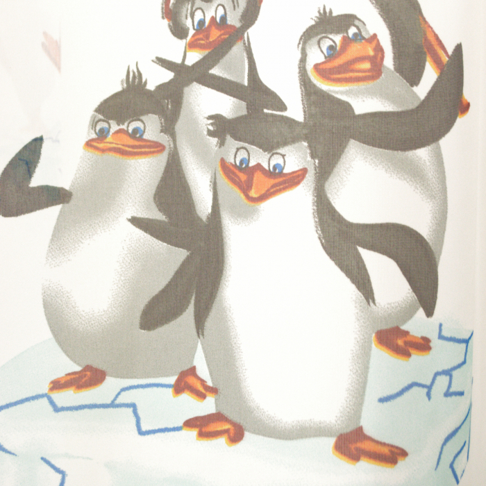 Perdea Velaria voal alb cu pinguini, 440x155 cm [3]
