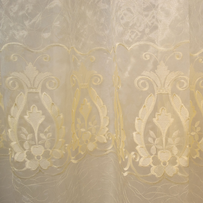 Perdea Velaria voal organza cu flori, 260x245 cm [2]