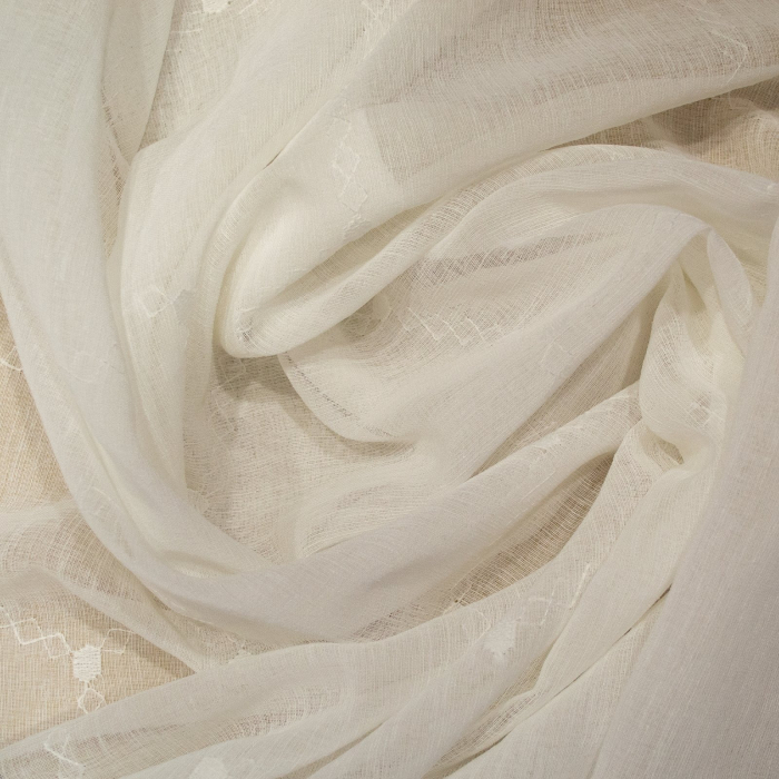Perdea Velaria alba cu imprimeu geometric, 440x170 cm [4]
