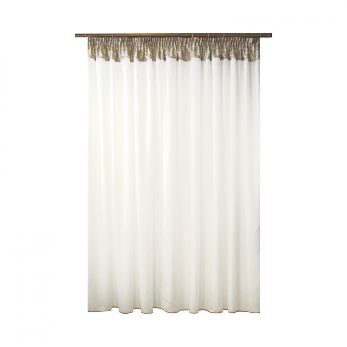 Perdea Velariain easy ivoire si tafta bej, 300x185 cm [2]