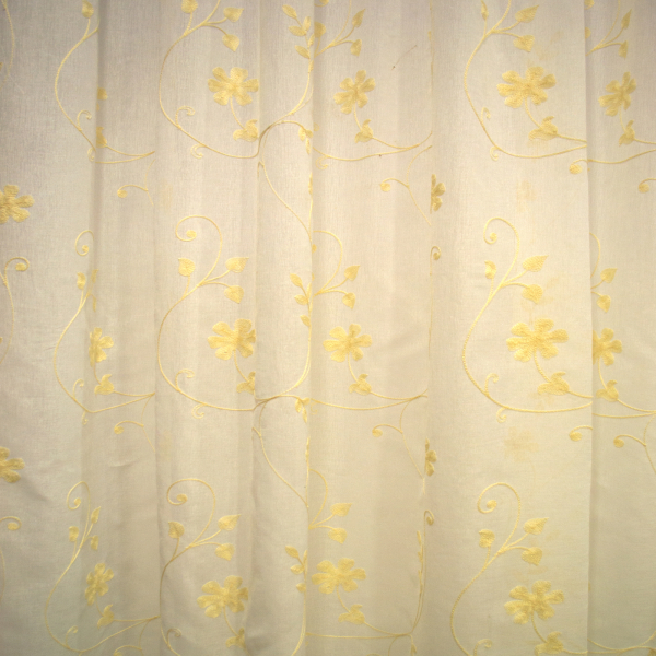 Perdele inisor flori galben 270x245 cm [3]