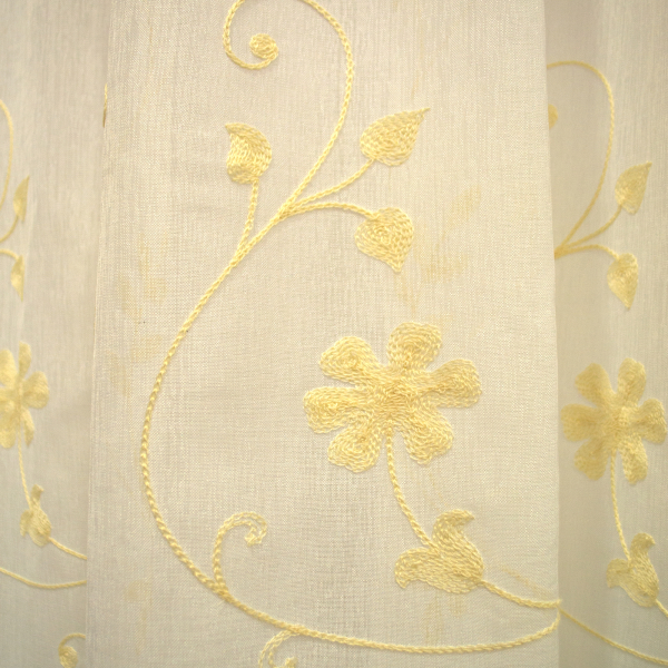 Perdele inisor flori galben 270x245 cm [2]