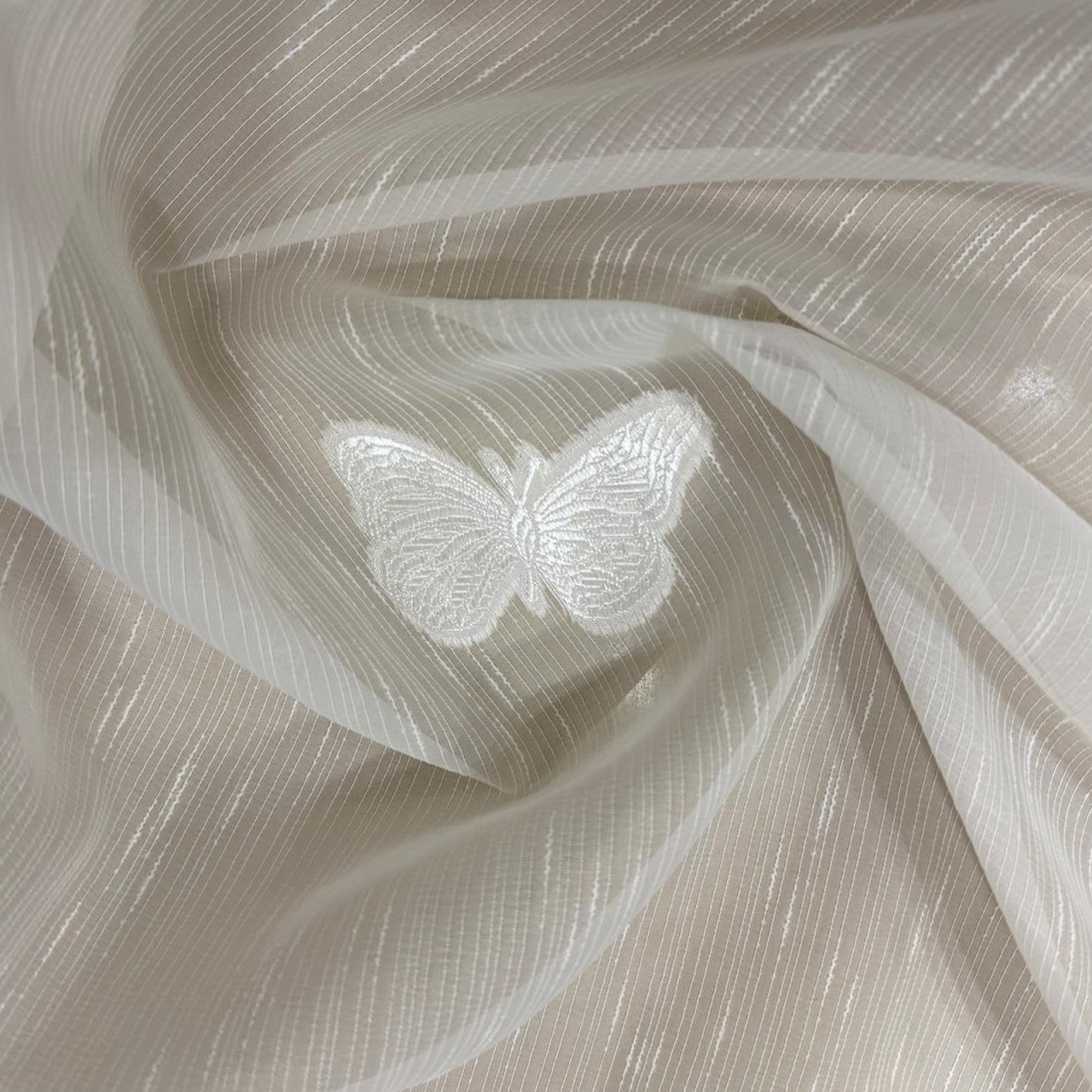 Perdele Velaria sable cu fluturi Ivory, 300x255 cm [2]