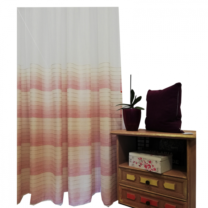 Perdele Velaria In dunga Roz 150x260 cm [2]