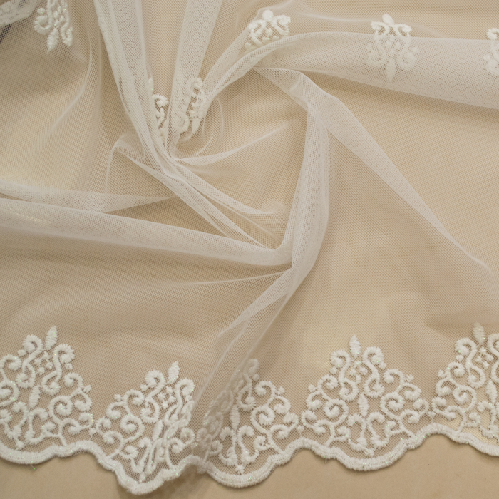 Perdele Velaria tul ivoire cu model brodat, 300x 270 cm [2]