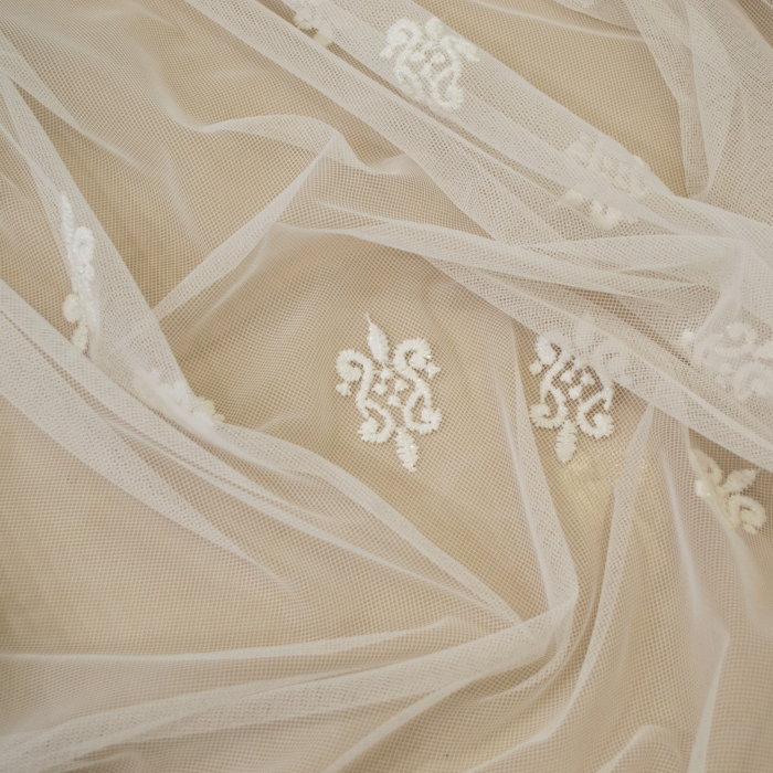 Perdele Velaria tul ivoire cu model brodat, 300x 270 cm [3]