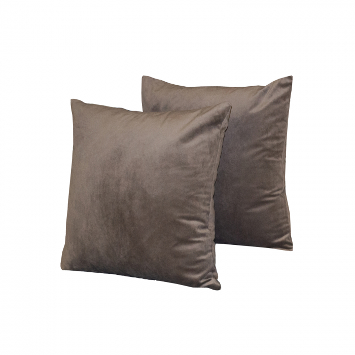 Perna Velaria, catifea Brown Walnut, 40x40 cm - Burduf cadou [2]