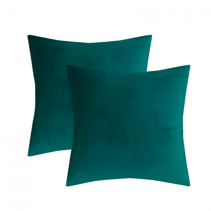 Perna Velaria, catifea Blue Nova, 40x40 cm - Burduf cadou [2]
