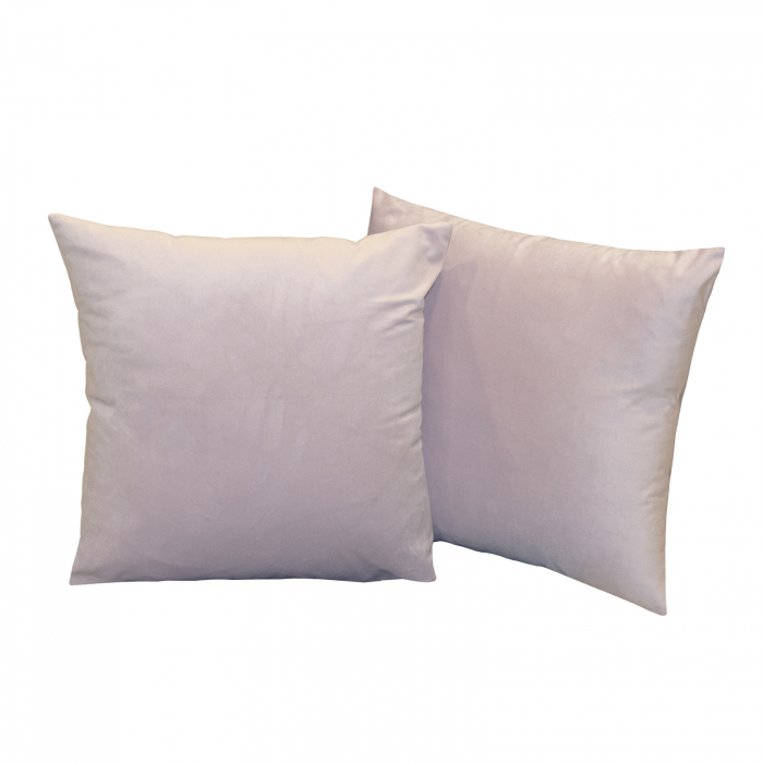 Perna Velaria, catifea Pale Pink, 40x40 cm - Burduf cadou [2]
