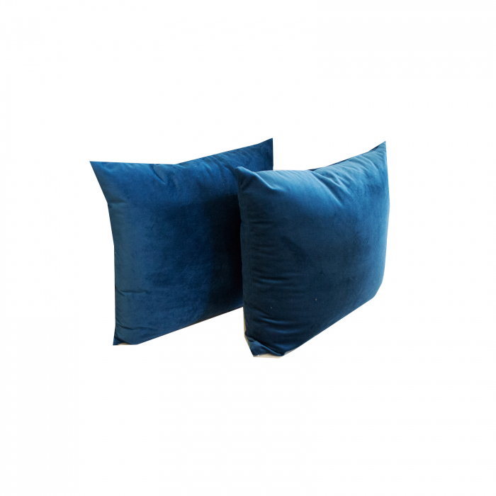 Perna Velaria Catifea  Albastru 40/40 cm - Burduf cadou [4]