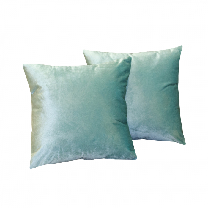 Perna Velaria, catifea Blue Turquoise, 40x40 cm - Burduf cadou [2]