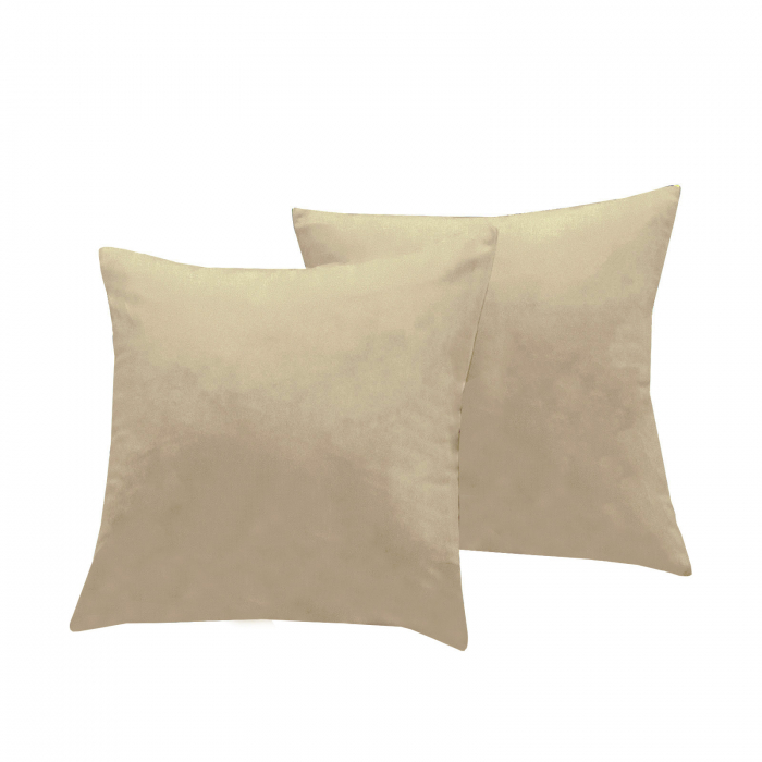 Perna Velaria, catifea Safari Beige, 40x40 cm - Burduf cadou [3]