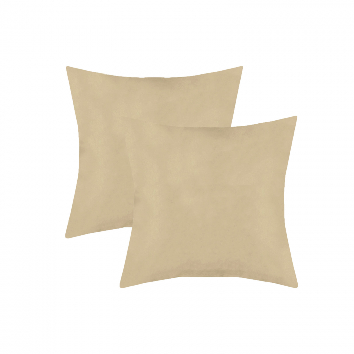 Perna Velaria, catifea Safari Beige, 40x40 cm - Burduf cadou [2]