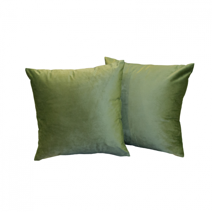 Perna Velaria, catifea OlIve Green, 40x40 cm - Burduf cadou [2]