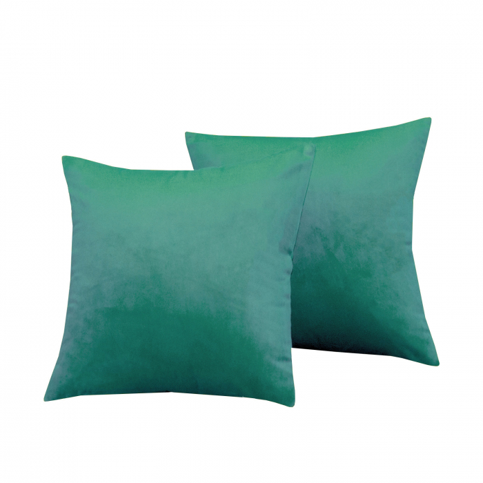 Perna Velaria, catifea Java Green, 40x40 cm - Burduf cadou [3]