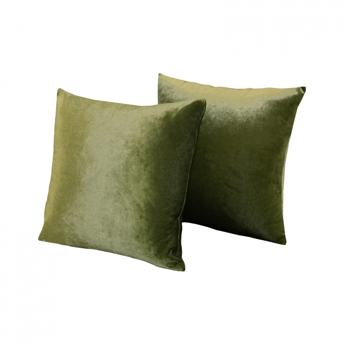 Perna Velaria, catifea Gold Green, 40x40 cm - Burduf cadou [2]