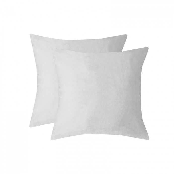 Perna Velaria, catifea Ice Grey, 40x40 cm - Burduf cadou [2]