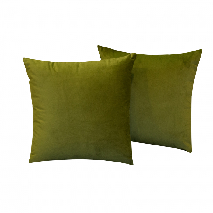 Perna Velaria, catifea Green Moss, 40x40 cm - Burduf cadou [2]