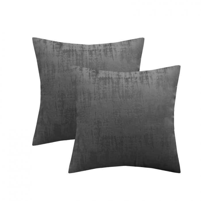 Perna Velaria, catifea Grey Lines 40x40 cm - Burduf cadou [2]