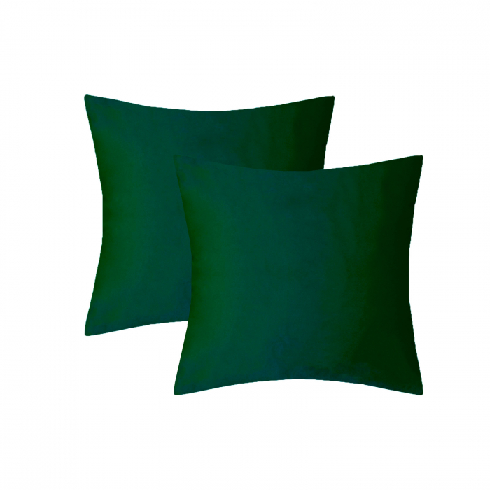 Perna Velaria, catifea Emeral Green 40x40 cm - Burduf cadou [2]