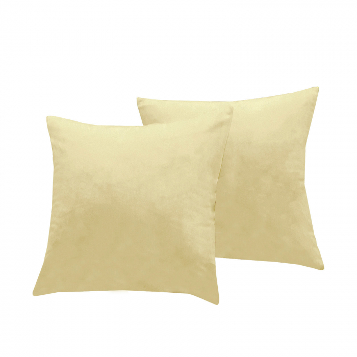 Perna Velaria, catifea Vanilly Gold, 40x40 cm - Burduf cadou [3]