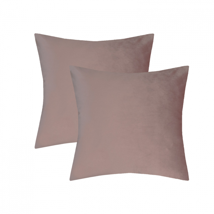 Perna Velaria, catifea Dusty Pink, 40x40 cm - Burduf cadou [2]