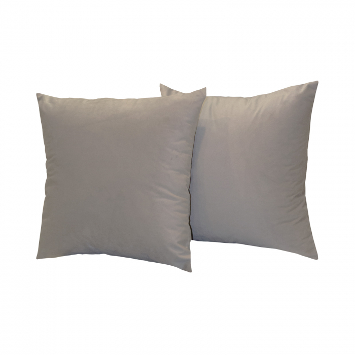 Perna Velaria, catifea Shell Grey, 40x40 cm - Burduf cadou [3]