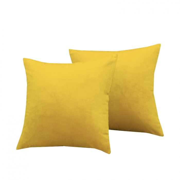Perna Velaria, catifea Banana Yellow, 40x40 cm - Burduf cadou [3]