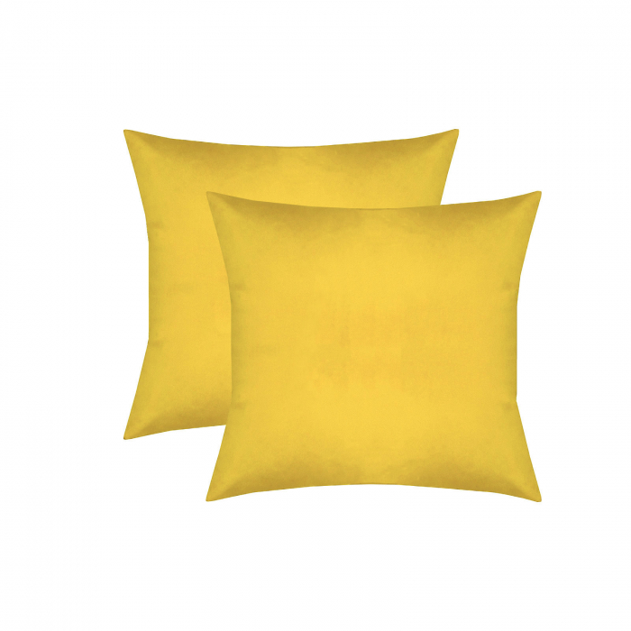 Perna Velaria, catifea Banana Yellow, 40x40 cm - Burduf cadou [2]