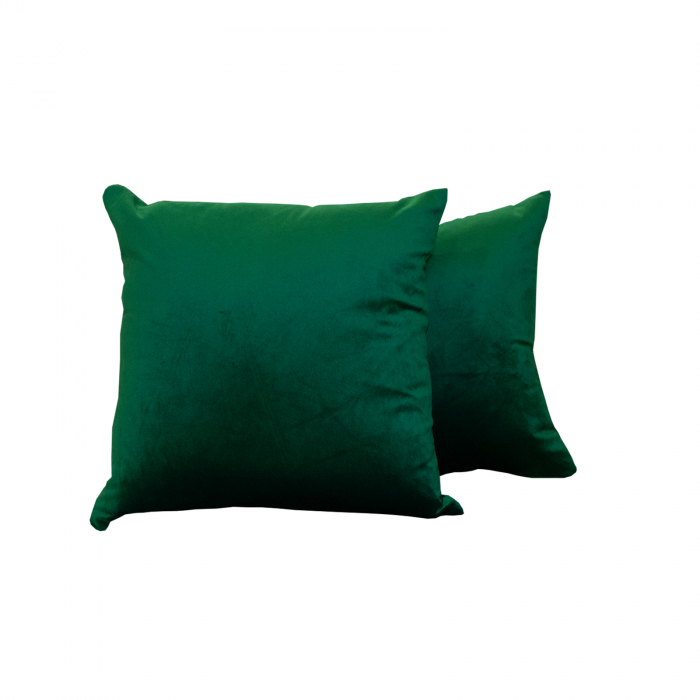 Perna Velaria Catifea Verde Smarald 40/40 cm - Burduf cadou [2]