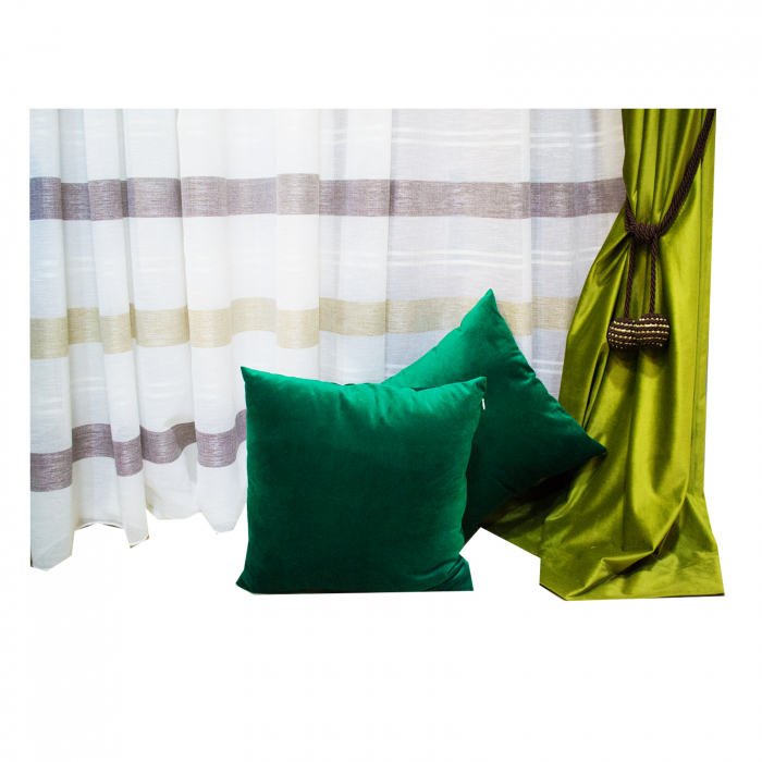 Perna Velaria Catifea Verde Smarald 40/40 cm - Burduf cadou [7]
