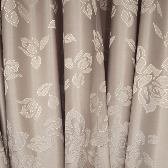 Set draperii jacard gri-roz floral, 2*150x260 cm [2]