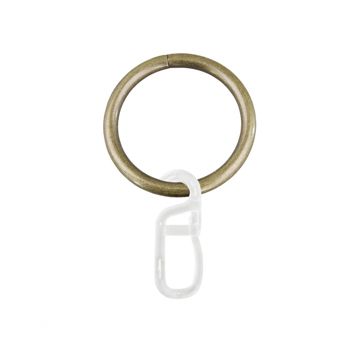 Set 10 inele galerie metal fi19 mm cu clips - auriu antic [2]