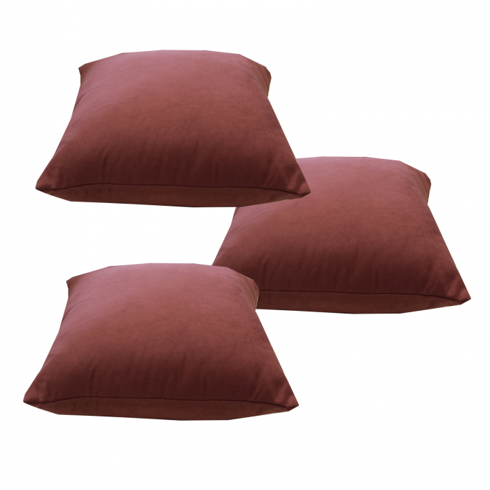 Set 3 perne Velaria roz inchis, 40/40 cm - Burduf cadou [3]