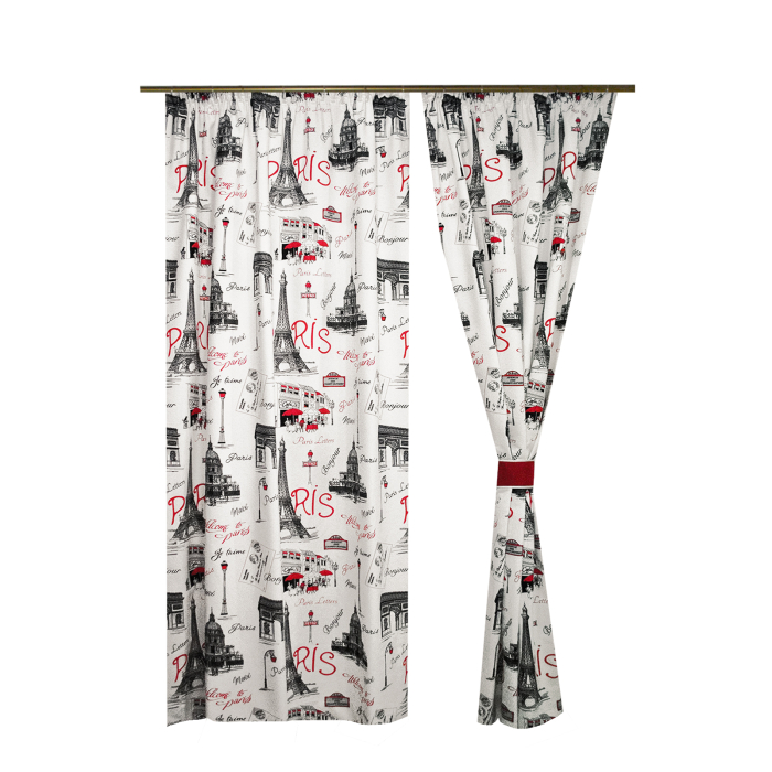 Set Draperie Velaria In Paris Rosu [3]