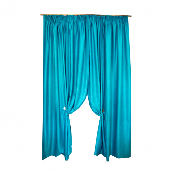 Set Draperie Velaria Soft turcoaz, 2x200x245 cm [2]