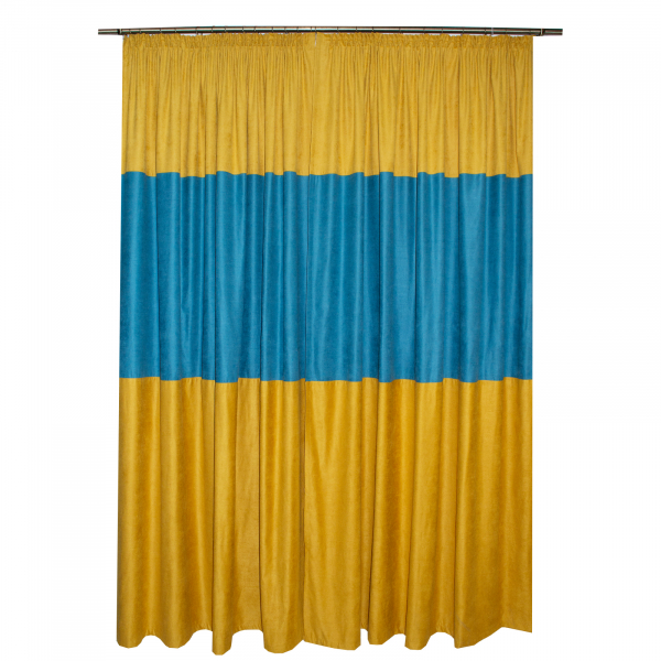 Set draperii galben-turcoaz, 2x175x245 cm [2]