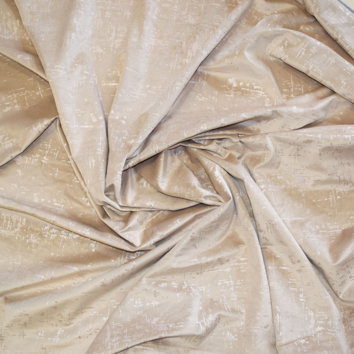 Set draperii catifea scento bej cu rejansa [2]