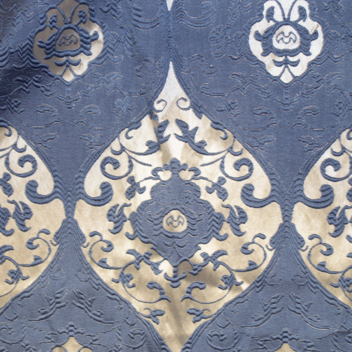 Set draperii baroc albastru, 2*85x190 cm [3]